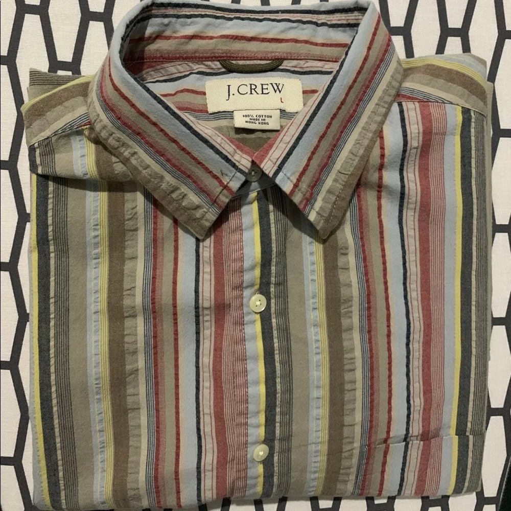 Vintage J Crew Short Sleeve Multi Color Large